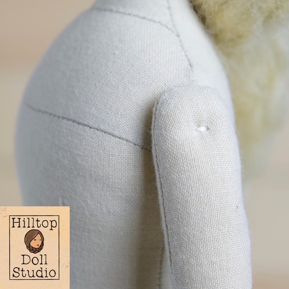 Fabric Doll "Gail" Handcrafted Textile Cloth Heirloom Primitive Doll - Picture 13 of 14